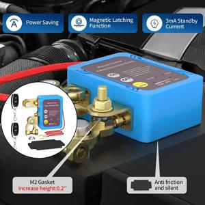 12V 배터리 마스터 분리 스위치, 원격, 헤비 듀티 자동차 배터리 킬 스위치, 240A 433MHz Anti-th가 있는 배터리 마스터 스위치