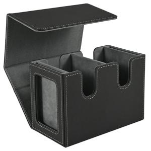 2개의 커맨더 디스플레이가 있는 카드 덱 박스, 140개 이상의 싱글 슬리브 카드용 더블 덱 박스, TCG CCG 매직 카드 호환