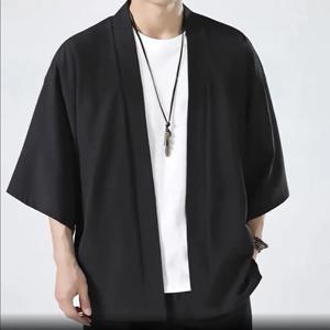 전통 아시아 옷: 중국 스타일 전통 의류 남성 여름 경량 일본 기모노 셔츠 남성 여성 카디건