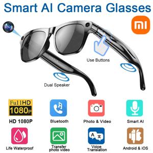 샤오미 4K HD AI 스마트 안경 Chat GPT 100MP 카메라 블루투스 통화 260Mah 배터리 음성 비서 제어 스마트 안경 2025