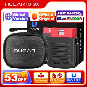 MUCAR-BT200 블루투스 자동차 Obd2 스캐너, 자동 전체 시스템 진단 도구, 오일 SAS 스캔, EOBD 진단, O2 센서 테스터
