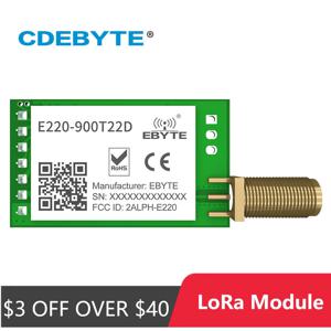 LoRa 868MHz 915MHz LLCC68 무선 모듈 22dBm 장거리 5km CDEBYTE E220-900T22D SMA-K UART RSSI 송신기 수신기 DIP