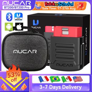 MUCAR BT200/BT200 Pro OBD2 스캐너, 전체 시스템 자동차 블루투스 진단 스캔 도구 모든 자동차용 무료 오일/SAS 15 재설정 코드 리더