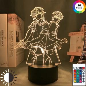 타이탄에 대한 공격 LED 야간 조명 아크릴 보드 만 판매 애니메이션 그림 일몰 램프 바나나 물고기 룸 파티 장식 인디 아이 선물