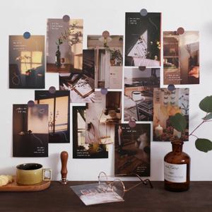 Ins 간단한 우아한 생활 시리즈 엽서 창 빛과 그림자 사진 소품 Diy 장식 카드 벽 스티커 30 시트