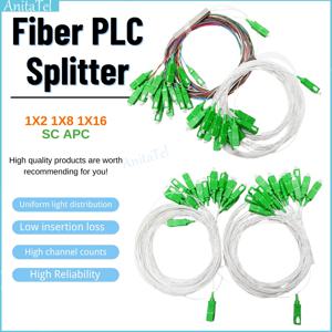 1X2 1X4 1X8 1X16 1X32 PLC 0.9mm 1m SC/APC 광섬유 분배기 SM 단일 모드 G657A1 PVC FTTH 광섬유 분배기 New