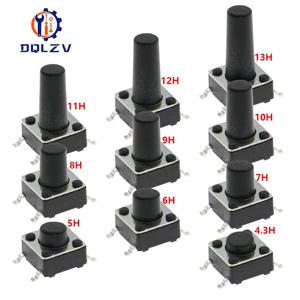 20/50PCS SMD 스위치 6*6*4.3mm 5/6/7/8/9/10/11/12/13/14/17 6X6 4Pin 촉각 택트 푸시 버튼 마이크로 스위치 셀프 리셋 스위치