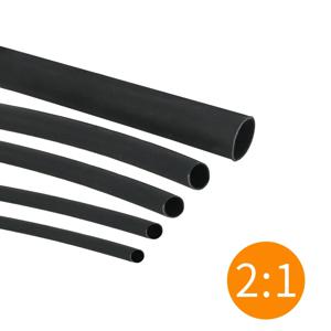 열 수축 열수축 튜브 슬리브 랩 와이어 판매 DIY 커넥터 수리, 2:1 블랙, 직경 1, 5, 10, 25M, 1, 2, 3, 5, 6, 8, 10mm