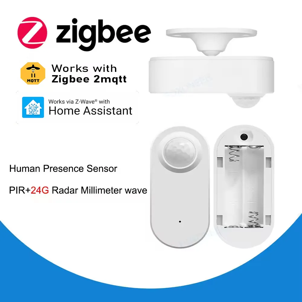 Zigbee 인간 존재 감지기, 휘도/거리 감지, 스마트 PIR 모션 센서 지원 Zigbee 2mqtt 홈 어시스턴트