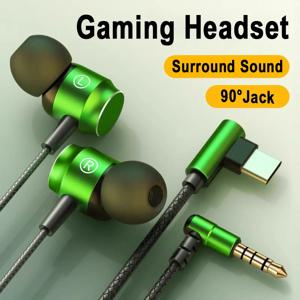 갤럭시 90의 경우 °   잭 유선 게임용 헤드셋 HiFi 서라운드 사운드(마이크 포함) 3.5mm 유형 C 음악 헤드폰(삼성 S24 23 iPhone 15용)