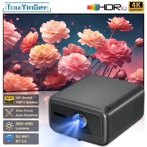 Touyinger Q12W 프로 풀 HD 1080P 프로젝터, 가정 교육 회의 비디오용 시네마 빔 프로젝터, 4K 2800 ANSI, 안드로이드 12