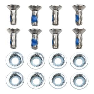8pcs 스노우 보드 고정 나사 M6 스키 바인딩 와셔 스노우 보드 고정 나사 미끄럼 방지 기능 액세서리