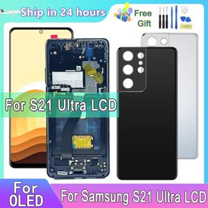 삼성 S21 Ultra 5G G998 G998U LCD 디스플레이 터치 스크린 디지타이저 용 6.67 'OLED 삼성 S21Ultra G998B LCD 화면 용