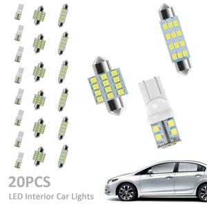 20PCS LED 전구 키트 T10 Dc 12V 자동차 인테리어 번호판 돔 트렁크 게이트 라이트 분위기 램프 LED 자동차지도 조명
