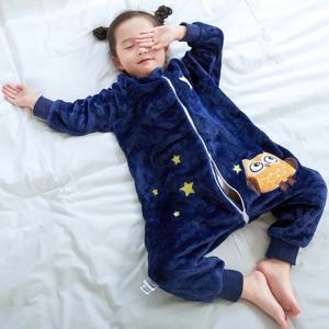 MICHLEY 아기 침낭 플란넬 어린이 잠옷 따뜻한 겨울 의류 유아 자루 Sleepsack 침구 소녀 소년 어린이 1-6T