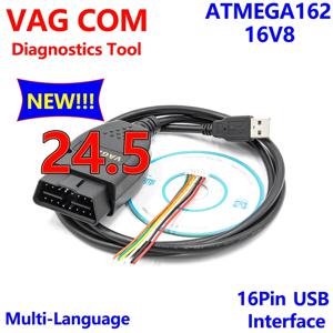 2024 스캐너 25.3 VAGCOM 162 Obd2 USB 인터페이스 VAG COM for VW AUDI For Skoda for Seat ATMEGA162 + 16V8 obd2 진단 도구