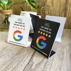 NFC Google 리뷰 로그인 13.56Mhz 프로그래밍 가능 Google 리뷰 Trustpilot Tripadvisor NFC 스테이션 테이블 벤딩 카드 스탠드 브래킷