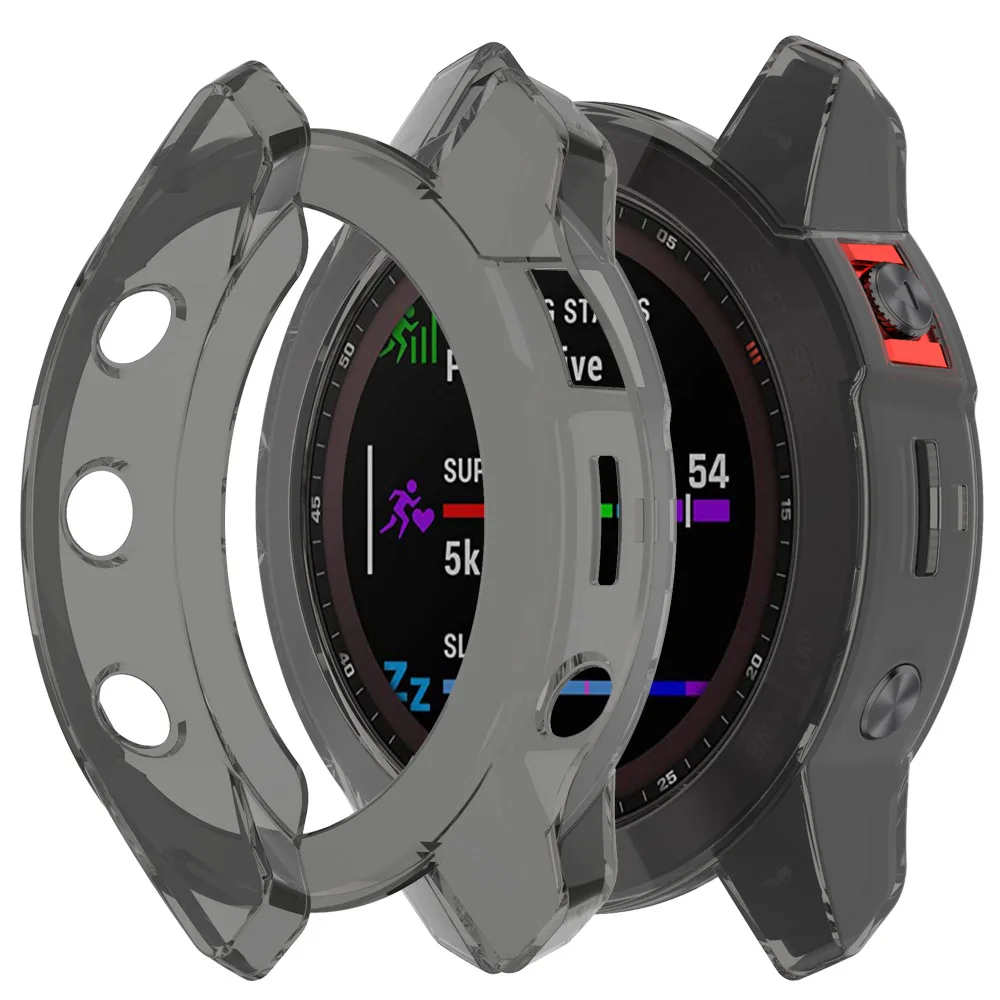 Garmin Fenix ​​7 7S 7X Pro 6 6S 6X Pro 5 5S 5X Plus Garmin 시계 슬림 용 투명 보호 케이스 용 소프트 TPU 보호 케이스