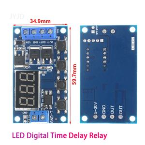 DC 5V-36V 트리거 사이클 지연 타이머 스위치 LED 디스플레이가 있는 릴레이 모듈 켜기 끄기 조정 가능한 타이머 모듈