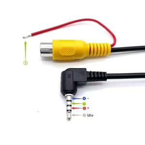 후방 카메라 연결 케이블 RCA - 2.5mm AV 변환 케이블 차량 후방 주차 카메라 (차량용 DVR, 블랙박스용)