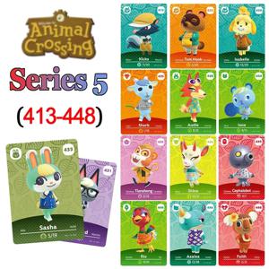 Animals Crossing 새로운 카드 게임 하이 퀄리티 NFC 카드, 동물 카드 시리즈 5 413-448 태그, NS 스위치 Wii Lite U 세트용