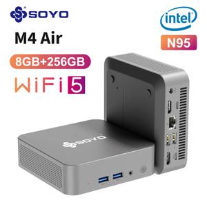 SOYO M4 Air 미니 PC Intel Alder Lake N95 Windows 11 미니 게임용 컴퓨팅 8GB DDR4 256GB SSD PCIe M.2 WiFi5 BT4.2 데스크탑 컴퓨터