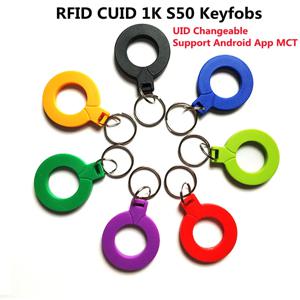 5/10pcs 새로운 13.56MHZ 안드로이드 앱 MCT CUID 변경 가능 MF S50 1K IC 키 Keyfobs 토큰 태그 NFC 복제 복사 블록 0 UID 쓰기 가능