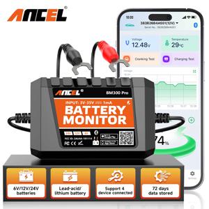 2025 새로운 ANCEL BM300 Pro 배터리 모니터 24V 배터리 테스터 12V SOC 배터리 상태 분석기 배터리 도구