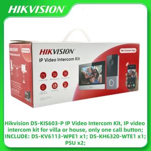 Hikvision DS-KIS603-P(C) 비디오 인터콤 키트 DS-KV6113-WPE1(C) POE/Wifi 빌라 도어 스테이션 DS-KH6320-WTE1 IP 기반 실내 스테이션