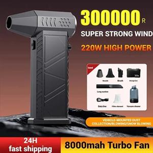 터보 팬 업그레이드 새로운 X9 300000 RPM 브러시리스 공기 송풍기 충전식 송풍기 터보 제트 팬 휴대용 먼지 송풍기 전기 건조기
