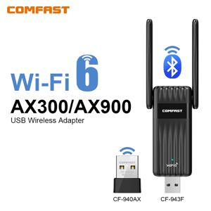 COMFAST 300-900M WiFi 6 BT 5.3 USB 어댑터 듀얼 밴드 2.4/5G RTL8851BU 무선 무료 드라이브 네트워크 카드 (노트북 PC Win 10/11용)
