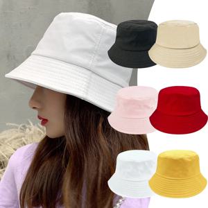 여자 태양 모자 와이드 브림 플로피 여름 모자 여성용 비치 파나마 양면 양동이 모자 Femme Shade Hat 여성 모자