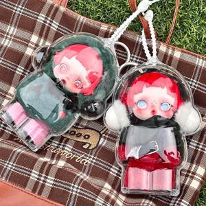 해골 팬더 1-5PCS 봉제 인형 디스플레이 가방에 대 한 보호 아크릴 보관 케이스 인형 없음 투명 휴대용 주최자 상자