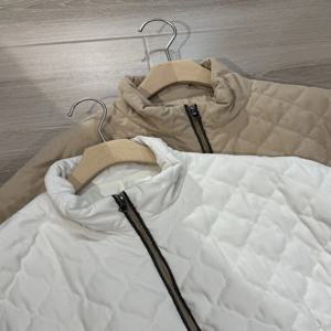 가을 겨울 신상 고품질 패션 출퇴근 레저 코듀로이 다이아몬드 파이팅 화이트 구스다운 캐노피 여성 재킷