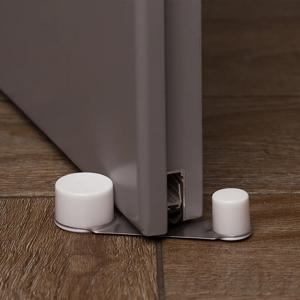 1pc 스테인레스 스틸 도어 스톱퍼 바닥 벽 실리콘 고무 도어 스톱 하우스 플로어 도어 웨지 스톱 핸들 보호대