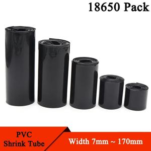1 미터 검정색 18650 Lipo 배터리 PVC 열 수축 튜브 팩 7mm ~ 170mm 너비 절연 필름 랩 리튬 케이스 케이블 슬리브