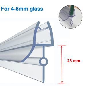 샤워 스크린 씰 스트립 PVC 도어 목욕 샤워 씰 스트립 4-6mm 유리 23mm 갭 접착제없는 방수 Weatherstrip # 40 # 50