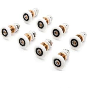 샤워 유리 슬라이딩 도어 행잉 휠 롤러, 욕실 슬라이딩 캐비닛 편심 풀리, 직경 20mm, 23mm, 25mm, 27mm, 8 개