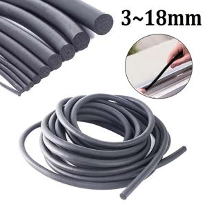 검은 색 EPDM 고무 폼 씰링 스트립 캐비닛 도어 씰 용 라운드 스폰지 코드 바 2/3/4/5/6/7/8/9/10/12/15/18mm