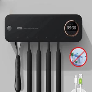 UV 칫솔 면도기 보관 살균기, LED 디스플레이, 충전식 칫솔 거치대, 욕실 액세서리 포함 벽걸이, 신제품