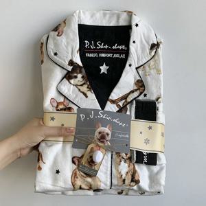 일치하는 잠옷 2 조각 세트 여성 Pj 세트 여성 2 조각 세트 복장 여성을위한 100% 코튼 잠옷 Loungwear 세트 느슨한 잠옷