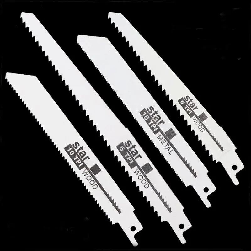 4개 왕복 톱날, 범용 목재 및 금속 절단, DIY 및 전문 사용, 거친 치아 및 미세 치아