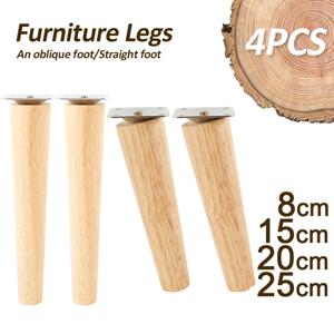 4 Pcs 가구 다리 나무 단단한 가구 피트 비스듬한/직선 테이블 피트 미끄럼 방지 의자 피트 교체 피트 경사