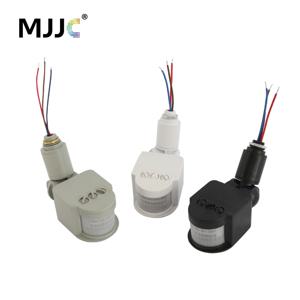 모션 센서 220V 12V 모션 탐지기 자동 적외선 PIR 센서 220V 180 회전 야외 타이머 전등 스위치