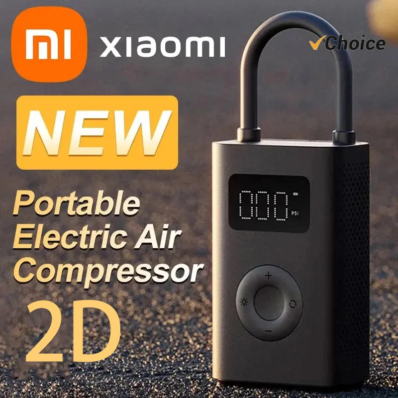 2025 새로운 Xiaomi Mijia 풍선 보물 공기 압축기 2D 2000mAh 휴대용 팽창기 공기 펌프 2D 자전거 자동차 오토바이 공