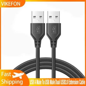 USB A 남성 USB 남성 듀얼 USB2.0 연장 케이블 라디에이터 하드 디스크 웹 콤 카메라 USB 날짜 전송 연장 코드