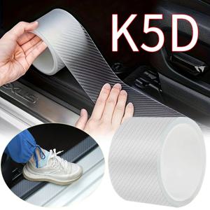 고품질 K5D 투명 탄소 섬유 자동차 도어 보호기 스티커 안티 스크래치 테이프 자동 트렁크 씰 스커프 보호 필름