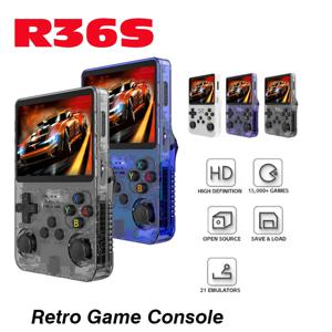 128GB R36S 레트로 휴대용 비디오 게임 콘솔 3.5인치 IPS 화면 플레이어 키즈 휴대용 포켓 비디오 플레이어 게임 Arkos 시스템