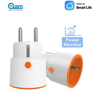 NEO Coolcam Tuya 스마트 Zigbee 3.0 전원 플러그 16A EU 콘센트 3680W 미터 원격 제어 Zigbee2mqttt 및 홈 어시스턴트와 함께 작동