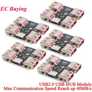 1-5Pcs USBHUB USB2.0 4 포트 컨트롤러 확장 모듈 USB 2.0-4 채널 웨이 분배기 USB-HUB Type-C 확장 보드 40 메가바이트/초